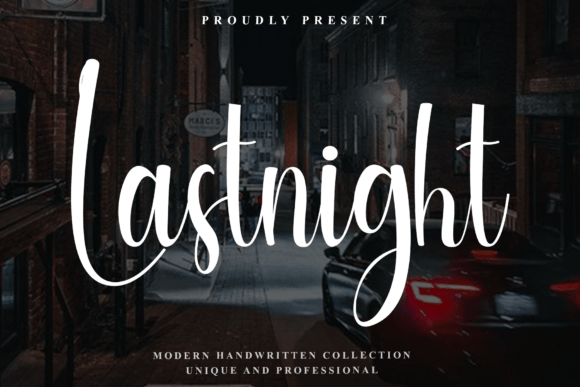 Lastnight: A Rhythmic Script Font for Crafters
