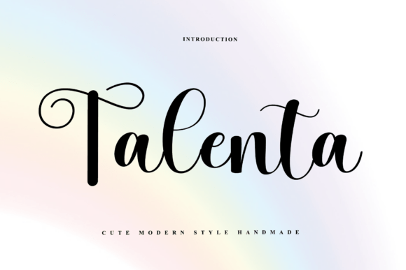 Talenta: A Rhythmic Script Font for Makers