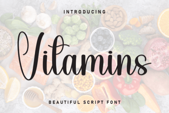 Vitamins: A Handwritten Display Font for Crafters