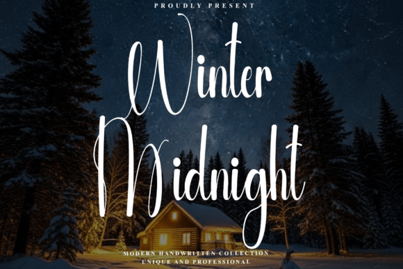 Winter Midnight: A Modern Script Font for Your Brand